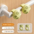 Silicone mushroom door handle bumper in sprout green color for quiet wall protection - Sprout Green (2 Pack)