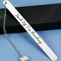 Stainless steel bookmark with 'Fuck Off I'm Reading' engraving and book pendant - F♥ck Off I'm Reading (Book Pendant)