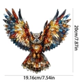 Colorful stained glass owl suncatcher for window hanging decoration 7.8 inch size - Owl
