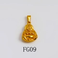 Gouden Maitreya Boeddha hanger verguld met 24K goud voor SKU model nummer FG09 - FG09-Maitreya Boeddha Hanger / Goud
