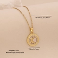 Collana in acciaio inossidabile dorato con ciondolo a mezzaluna e cristalli luminosi - Luna