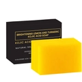 Brightening lemon and turmeric kojic acid soap in premium black packaging box - 65g*2 Pack (No.8 English Black Box)