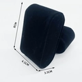 Black velvet watch pillow for jewelry display measuring 8cm x 4.5cm x 3.5cm - Black Velvet Watch Pillow