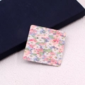 Floral square jewelry display card with colorful flower patterns for earrings - Floral Sea Series No. 10 - Dense Colorful Flowers