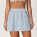 Hemelblauwe tennisrok met hoge taille en elastische tailleband in een A-lijn model - S / Hemelsblauw