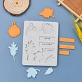 Fall silicone mold with pumpkin, maple leaf and sunflower for autumn cake decoration - Autumn Thanksgiving Series