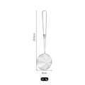 Black stainless steel mesh strainer with silicone handle 28.5cm long and 8cm head - 8cm (201 Bare) / Silver