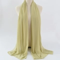 Lightweight olive green chiffon hijab scarf for women made of high-quality bubble chiffon - 34