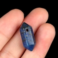 Deep blue lapis lazuli hexagonal column stone pendant with gold flecks for jewelry making - Lapis Lazuli
