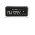 Patch tattica in PVC Mama Says I'm Special in nero e grigio, dimensioni 9x4cm - PVC Grigio / 9*4cm