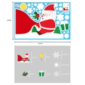 Christmas Santa Claus and snowflake static window stickers set, model BQ005, 19.6x29.5cm - Colorful Static Sticker BQ005