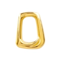 Minimalist golden hollow 304 stainless steel geometric twisted pendant with polished finish - Gold