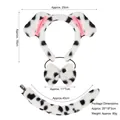 3-piece dalmatian dog ears headband bowtie and tail set for kids cosplay costume - Spotted / 3-Piece Set