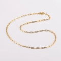 Collar minimalista de cadena de clip dorado con cierre de langosta en diseño de hilo cuadrado - 40CM / Dorado