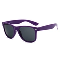 Classic purple frame sunglasses with dark polarized lenses and rivet details - Purple Frame