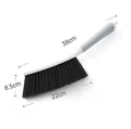 Nordic white long-handle cleaning duster brush with dimension labels 38x22cm - Dust Brush + Transparent Hook / Nordic White
