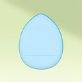 Mini light blue teardrop finger puff for precise makeup application and blending - Bulk/Single / Blue