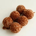 Set of 6 brown chenille yarn balls for Christmas DIY crafts and bouquet decorations - 5cm / Set of 6 / Caramel color