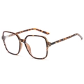 Montatura per occhiali classica tartarugata con design geometrico a cerchio intero - Montatura Leopardata
