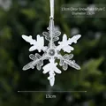 Fiocco di neve in acrilico trasparente 13cm Stile C per decorazione albero di Natale - 13cm Fiocco di Neve Trasparente Stile C