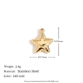 Smiling Star Face Pendant - Gold