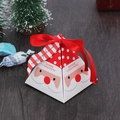 Caja de regalo de Navidad en forma de pirámide con Papá Noel y cinta roja decorativa - S932 Papá Noel Rojo (Con Etiqueta)