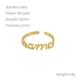 Detail van 18k vergulde mama-letterring met 20 mm breedte en verstelbare opening - Mama (442)