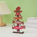 Decoración navideña de mesa de madera con hombre de jengibre y texto de Navidad - HB1891-B (Soporte de Hombre de Jengibre)