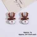 Christmas reindeer resin flatback charm for DIY crafts, brown deer head, 24x17mm size - Reindeer Head Style 1