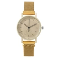 Orologio elegante da donna con quadrante beige e cinturino magnetico dorato - Oro