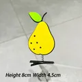 Funny yellow pear spring hair clip for parties and creative styling, size 8cm x 4.5cm - Pear Hair Clip
