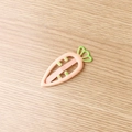 Sweet carrot shaped hair clip in vibrant orange and green colors for kids and women - Nude