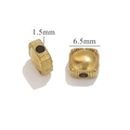 Goldene quadratische Metallperlen 6.5mm mit 1.5mm Loch für DIY Schmuckherstellung - Quadratisch / Gold