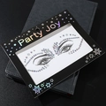 Self-adhesive butterfly and star face gems with iridescent AB finish on black card - HF-110 White AB