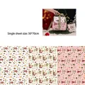 Christmas wrapping paper set with reindeer and Santa Claus patterns, 50x70cm gift sheets - Christmas Party / 6 Pieces/Pack (50*70cm)