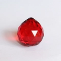 Red faceted crystal ball pendant for DIY jewelry and decorative lighting ornaments - Spherical Red (30mm)