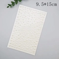 White self-adhesive half pearl face stickers for makeup in various sizes on a 9.5x15cm sheet - Starry Sky White Pearls