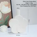 Minimalist matte cream ceramic vase in cherry blossom shape for modern home decor - Cherry Blossom White 2180