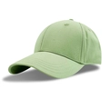 Classic light green baseball cap in high-quality cotton twill shown from a side view - M (56-58cm) / Light Green