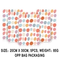 5-teiliges Set bunte Makronen-Punkte PVC Wandsticker 20x30cm für Kinderzimmerdeko - Macaron Farbige Punkte (Stil B)
