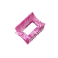 Pinza para el cabello rectangular con textura de mármol rosa y diseño hueco - 6.2CM Cuadrado-Morado