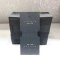 Black matte jewelry display card for earrings and necklaces with silver lettering - Black 4.5x10cm