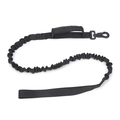 Heavy duty black bungee dog leash with padded handle and shock absorbing design - Black Leash