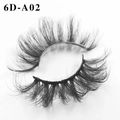 6D-A02 volume false eyelashes with messy Russian curl and dense black 6D fiber layers - Natural Spreading Curled Style(6D-A02)