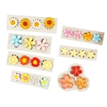 Silikon-Blumenformen für Fondant und Schokoladen-Tortendekoration in verschiedenen Stilen - 7er Set komplett / Grau