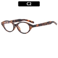 Retro tortoise shell cat-eye glasses frame with metal rivets for a vintage chic look - Tortoise Shell
