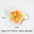 Realistic PVC scallop keychain with garlic and chili topping, size 6cm by 6cm - Full Garlic Scallop-Keychain