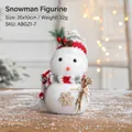 Christmas snowman figurine with knitted hat and scarf tabletop decoration 20x10cm - Snowman
