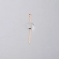 Polished stainless steel heart bead and rose gold metal pin for DIY jewelry making - Steel (Vertical Hole)