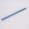 Close-up of a blue Tritan reusable straw with a smooth finish and 1cm wide diameter - 1*20cm / Navy Blue